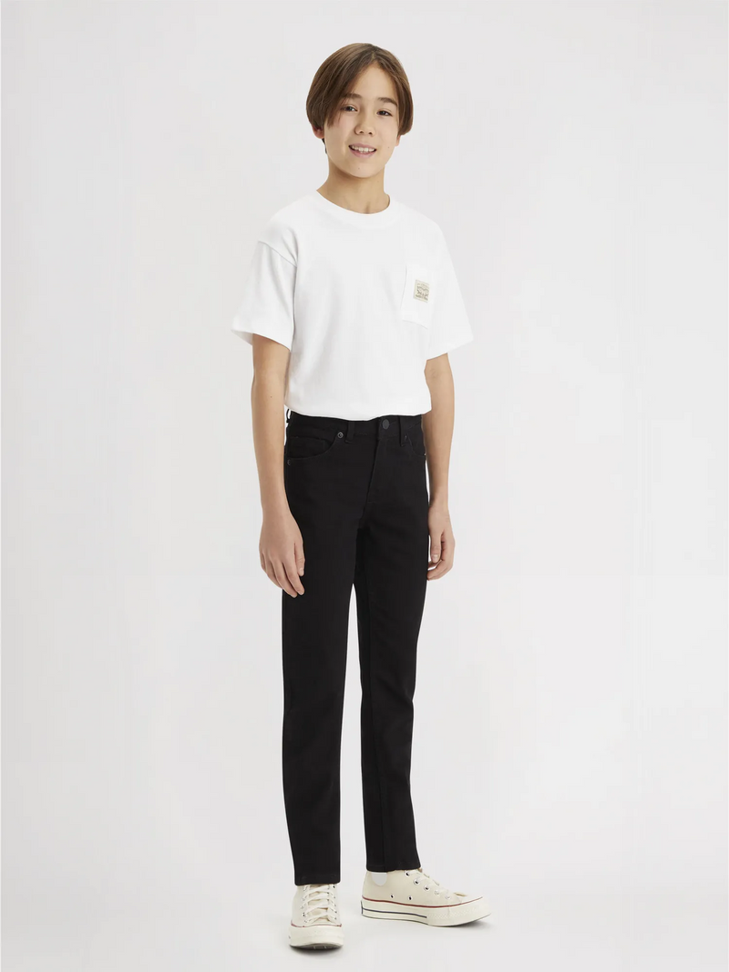 Boy wearing the Levi's 510 skinny fit jeans.