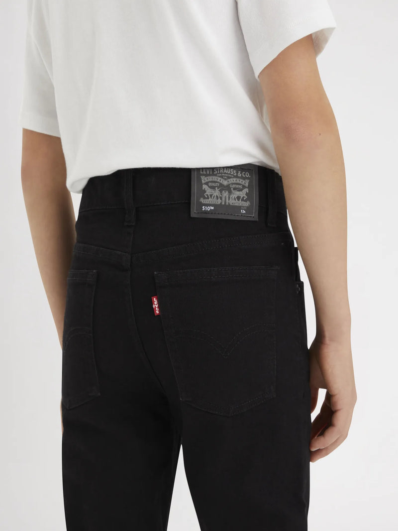 Closer look at the Levi's 510 skinny fit jeans.