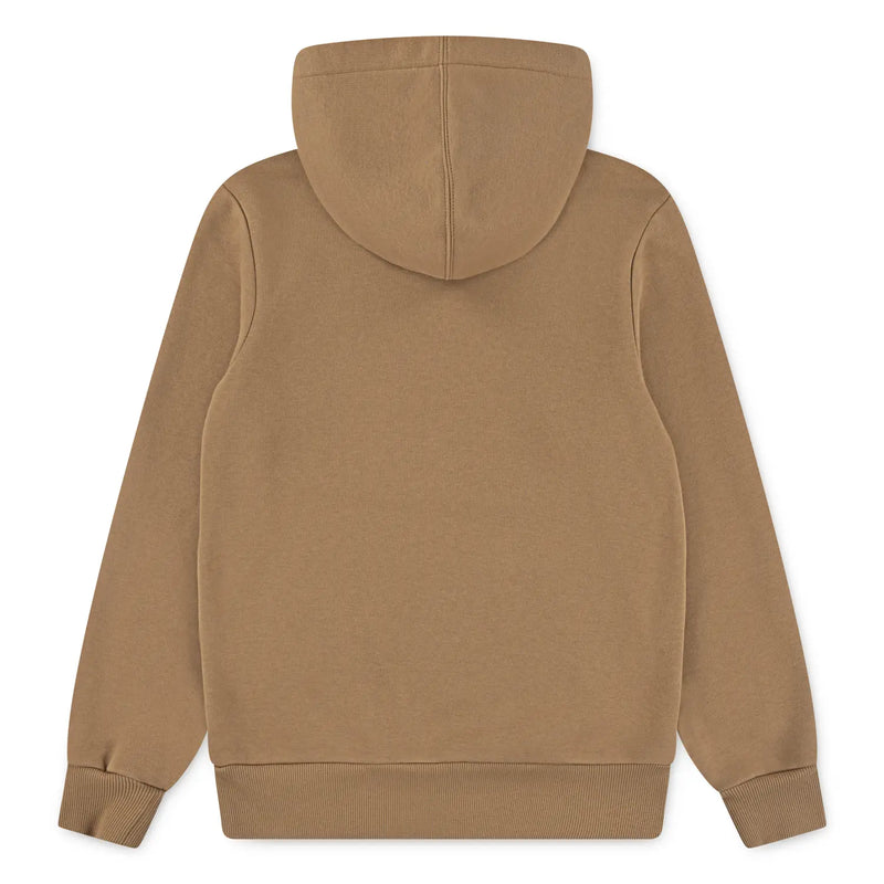 Rear view of the Levi's brown batwing hoodie.