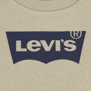 Closer look at the Levi's batwing sweatshirt showing detail of the navy batwing logo.