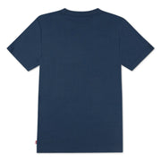 Back of the Levi's navy batwing t-shirt.
