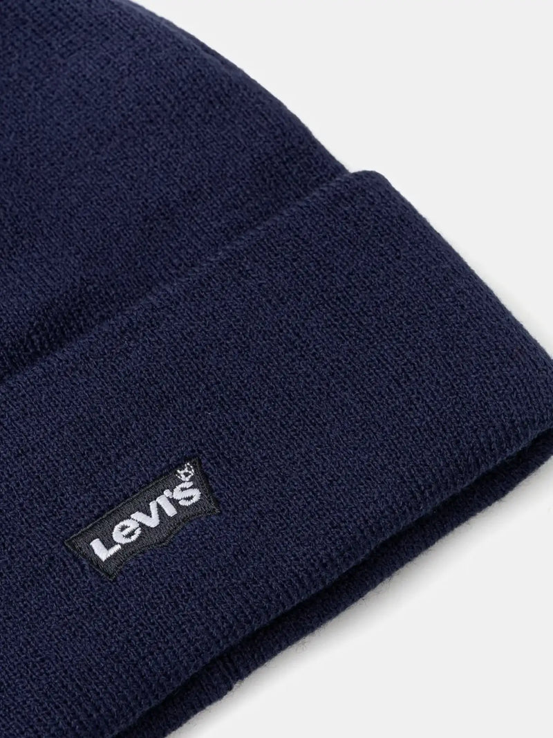 Closer view of the Levi's beanie.
