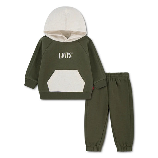 Levi's boy's olive green colourblock tracksuit - er464.