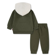 Rear view of the Levi's baby boy's colourblock tracksuit.