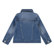 Back of the Levi's blue denim jacket.