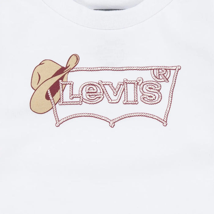 Levi's white t-shirt with cowboy logo.