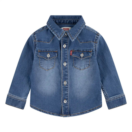 Levi's boy's blue denim shirt - em335.