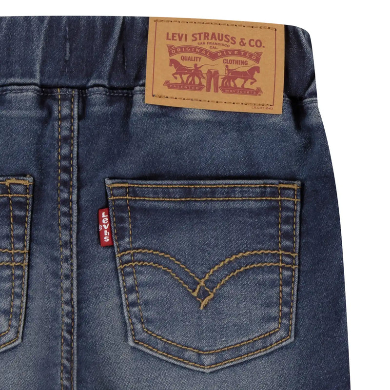 Levi's denim shorts with classic levi's logo patch.