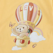 Levi's yellow t-shirt with cute teddy bear print.
