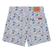 Back of the Levi's white floral print shorts.