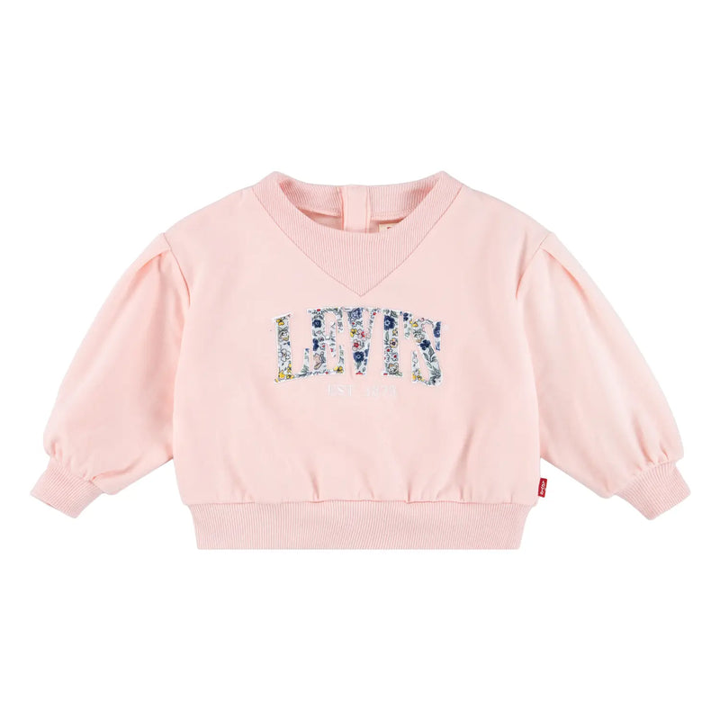 Levi's baby girl's flower logo sweatshirt - em120.