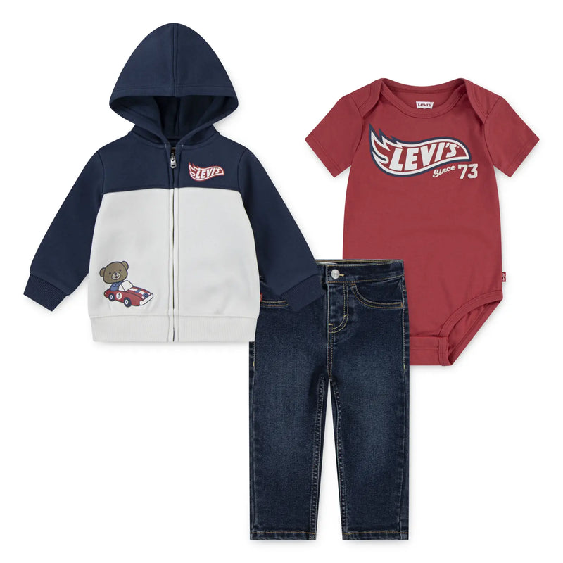 Levi's baby boy's hoodie & jeans set - en729.