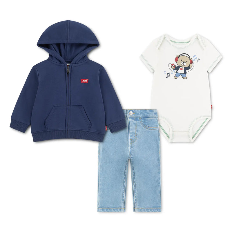 Levi's baby boy's hoodie & jeans set - er557.