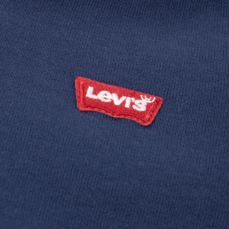 Levi's navy hoodie with mini batwing logo.