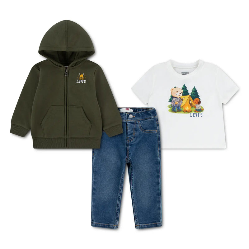 Levi's baby boy's hoodie & jeans set - er558.