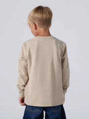 Back of the Levi's beige long sleeve t-shirt.