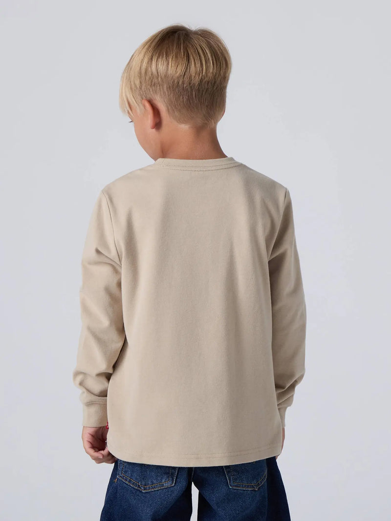 Back of the Levi's beige long sleeve t-shirt.