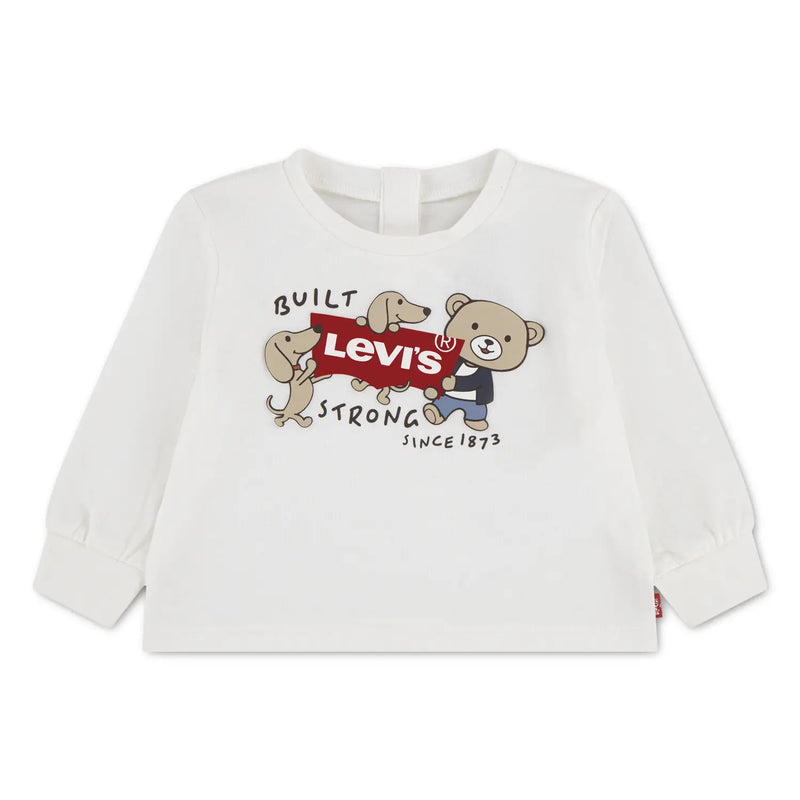 Levi's baby boy's long sleeve teddy bear t-shirt - er765.