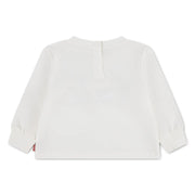 Back of the Levi's white long sleeve teddy bear t-shirt.