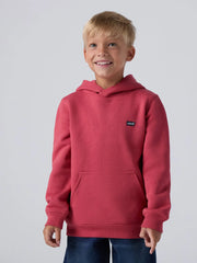 Boy modelling the Levi's mini logo hoodie.