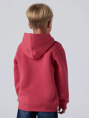 Rear view of the Levi's red mini logo hoodie.