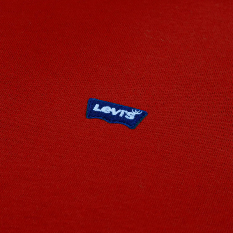 Closer view of the Levi's mini logo hoodie.