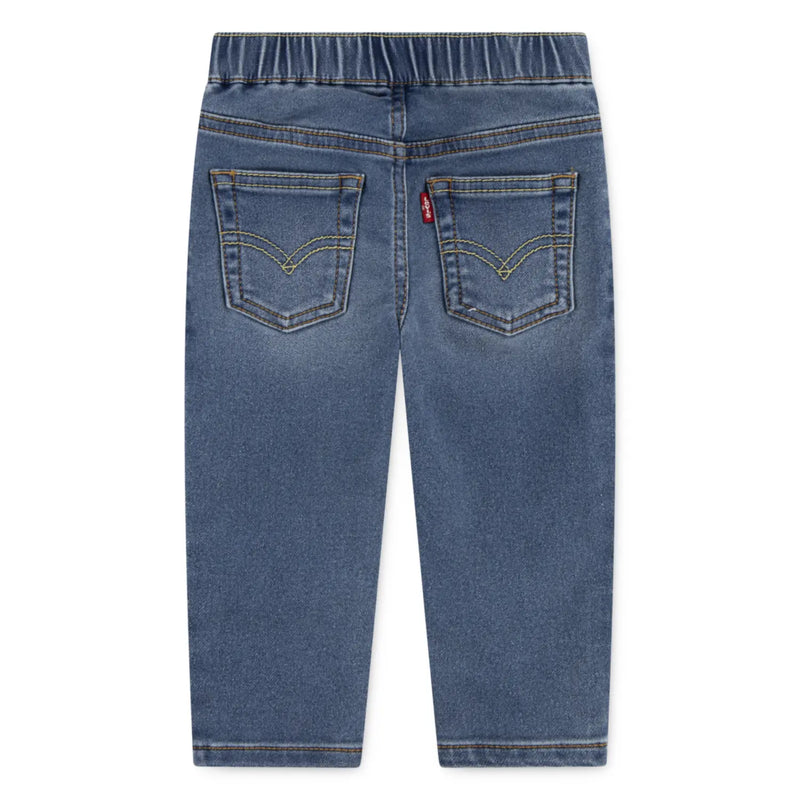 Back of the Levi's blue pull on jeans.