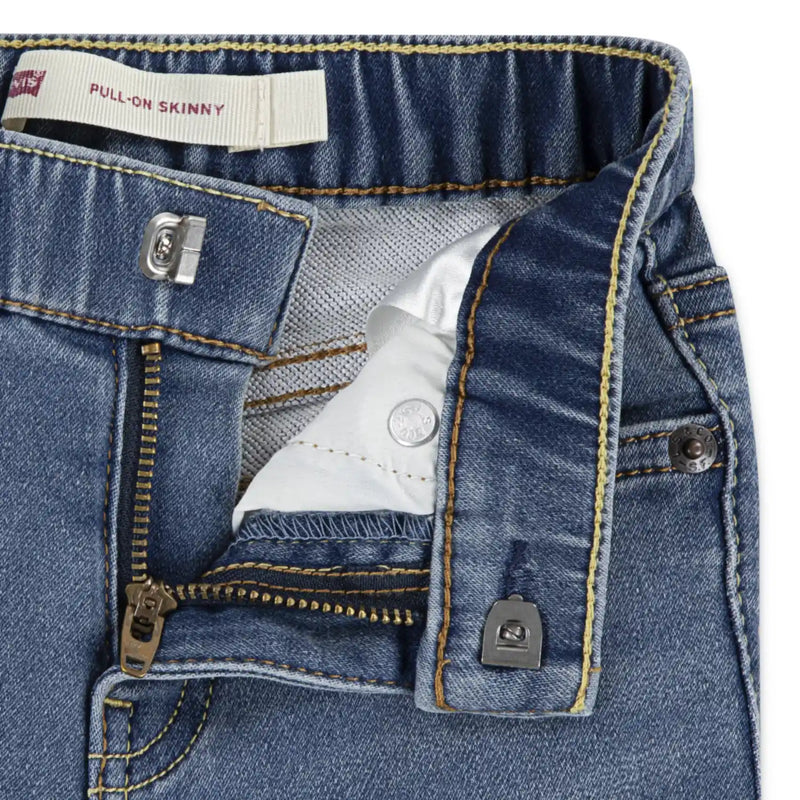 Closer look at the Levi's pull on jeans.