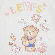 Levi's white t-shirt with holiday themed print.