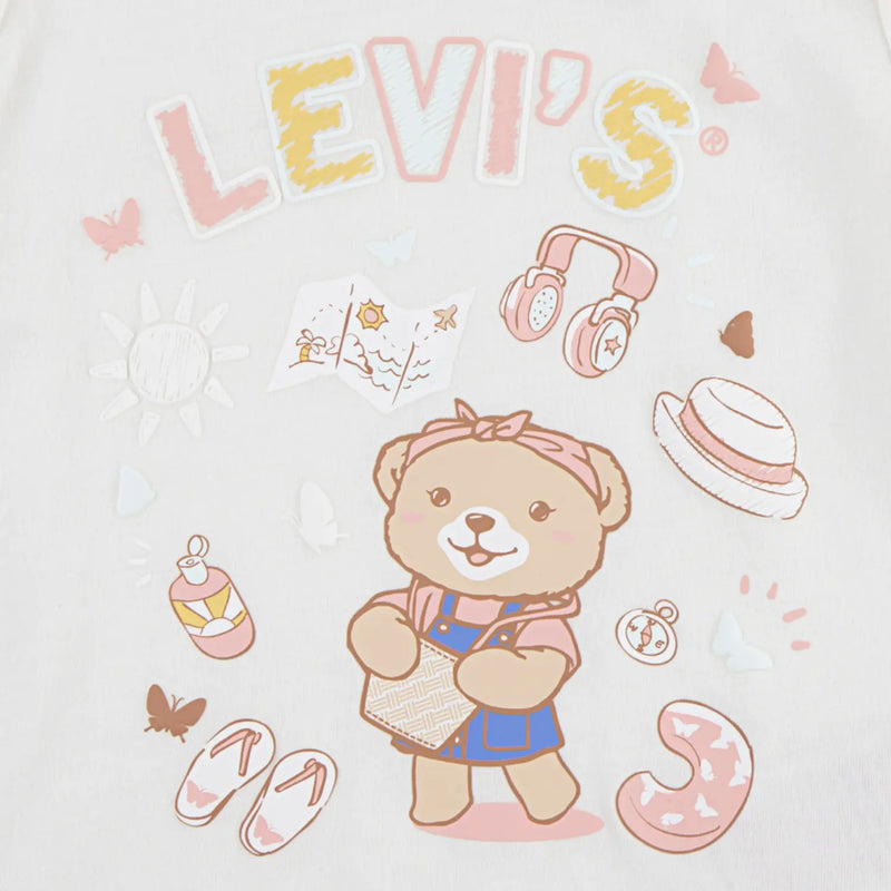 Levi's white t-shirt with holiday themed print.