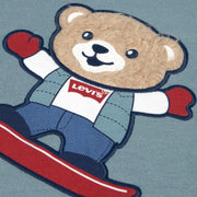 Closer view of the Levi's green hoodie.