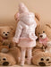 Little A honey padded jacket with bows front and back.