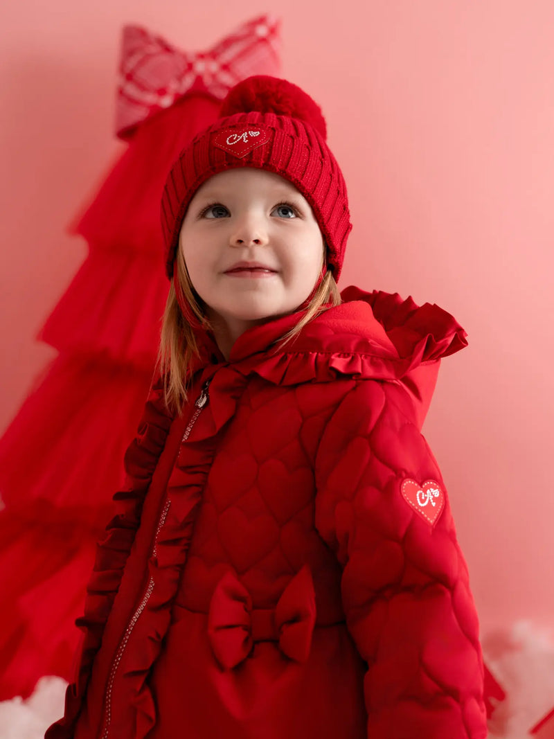 Closer view of the Little A kaia coat.