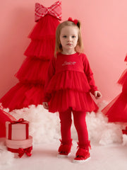 Baby girl wearing the Little A kayla leggings set.