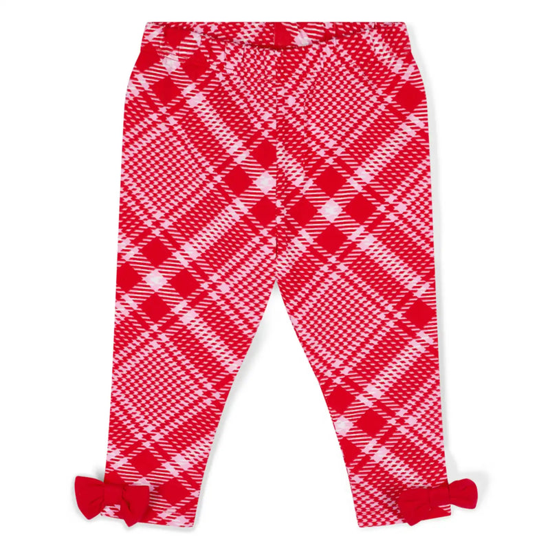 Baby girl's houndstooth check leggings.