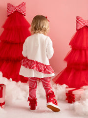 Back of the Little A white kiara leggings set.