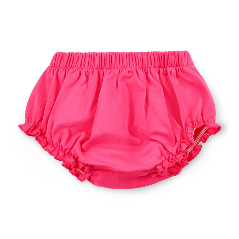 Matching pink pants.