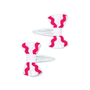 Little A bright white priscilla bow clips - 26214.