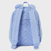 Rear view of the Mayoral blue animal backpack.