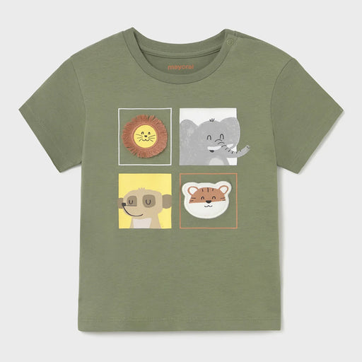 Mayoral green animal friends t-shirt - 01056.