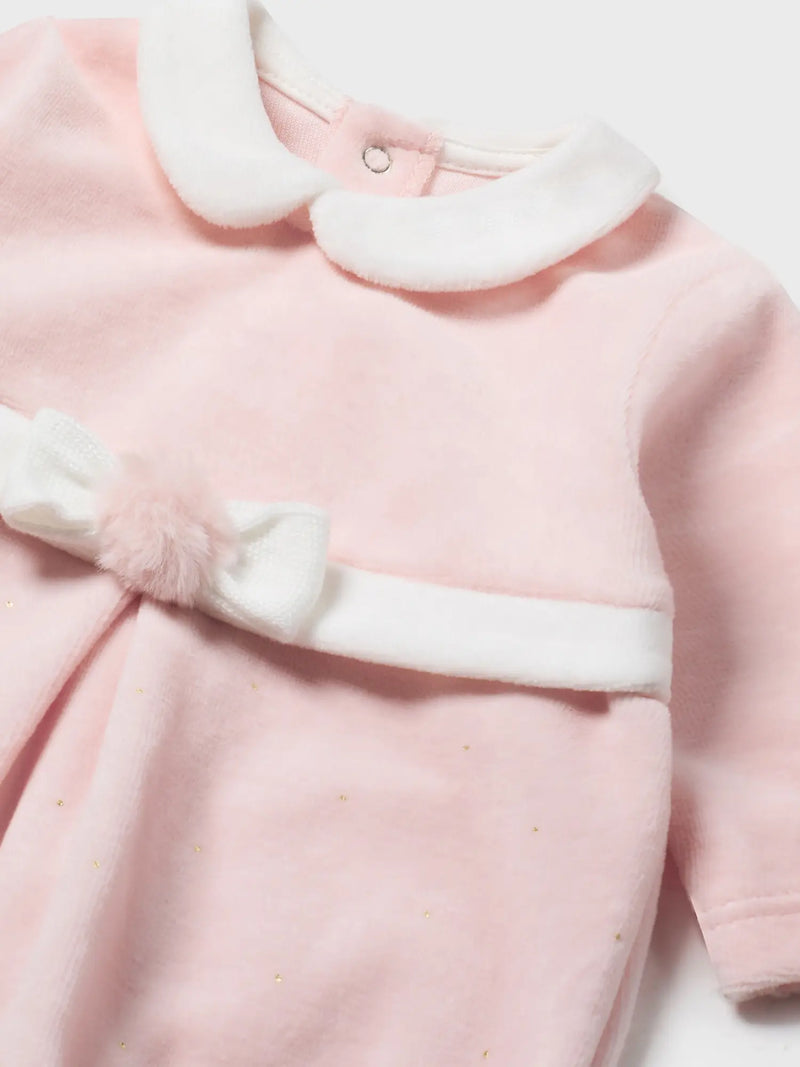 Closer look at the Mayoral babygrow & hat.