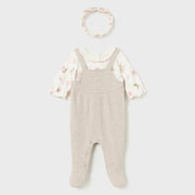 Mayoral beige babygrow & headband - 02602.