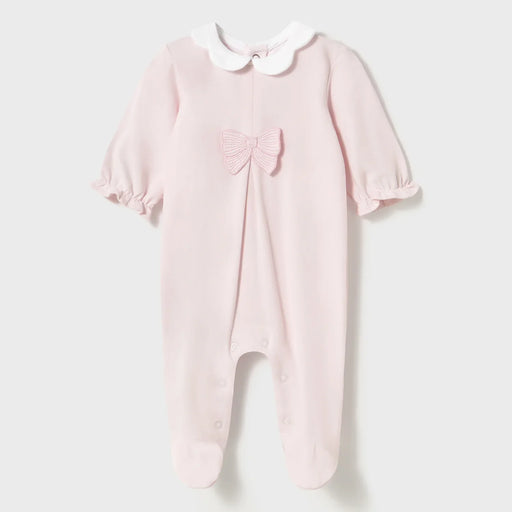 Mayoral girl's pink bow babygrow - 01751.