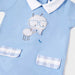 Cute ant appliqué on the Mayoral Gingham Babygrow Twinpack