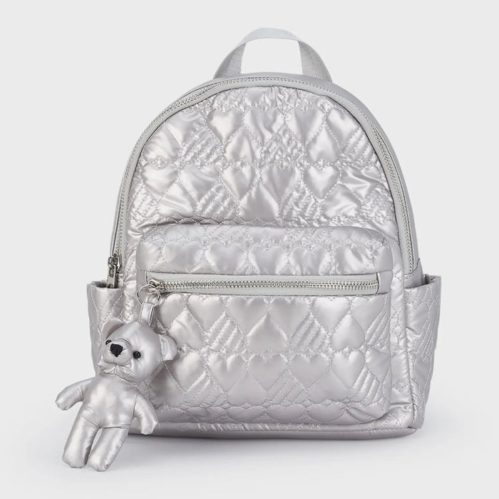 Mayoral girl's silver backpack - 10846.