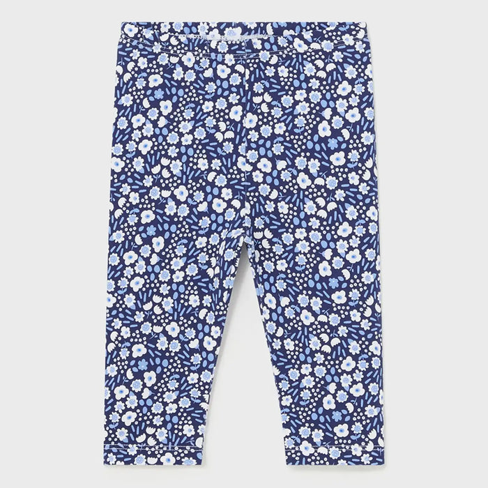 Mayoral navy and blue floral leggings. 
