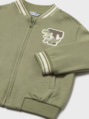 Closer view of the Mayoral baseball jacket.