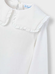 Mayoral blouse with oversized square collar.