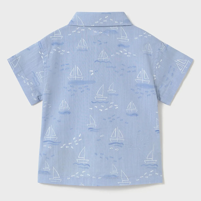 Back of the Mayoral boat print shirt.