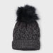 Mayoral girl's black bobble hat - 10834.